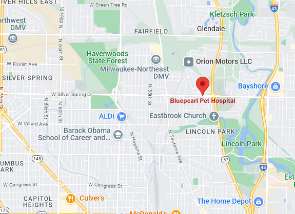 BluePearl Pet Hospital Map